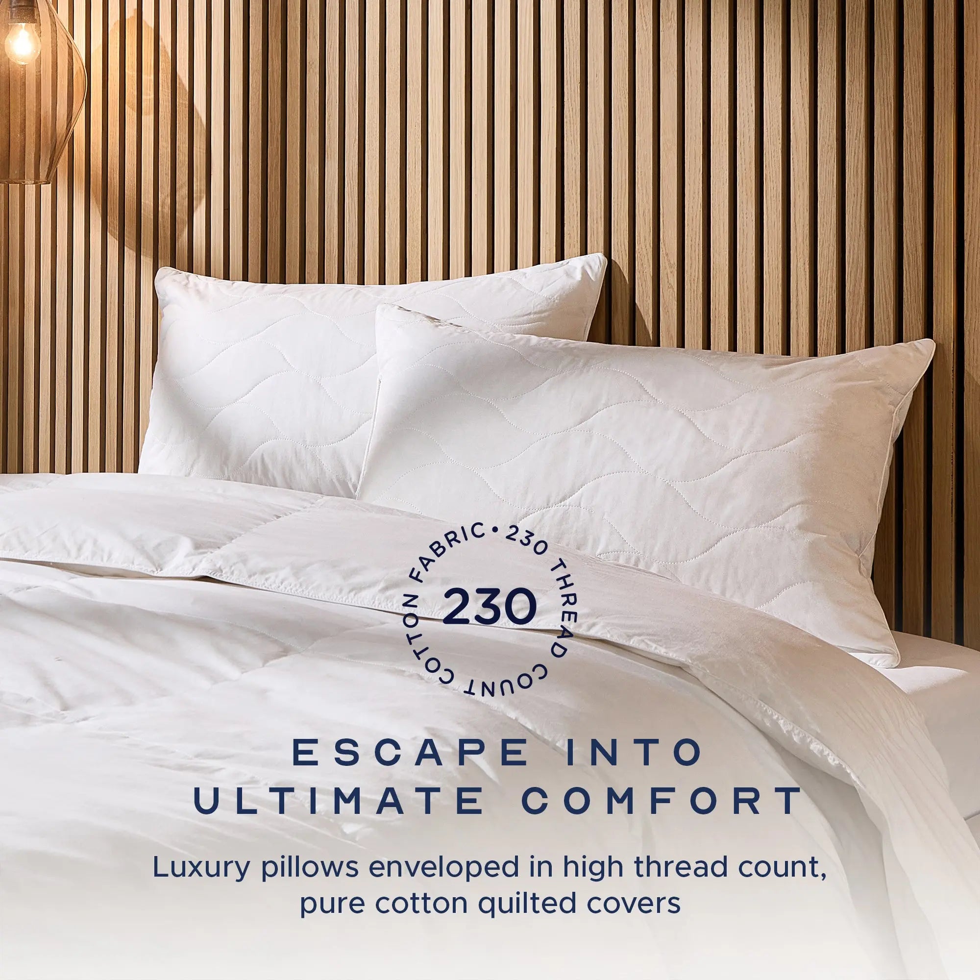 Luxuious Cotton Quilted Pillow Snuggledown