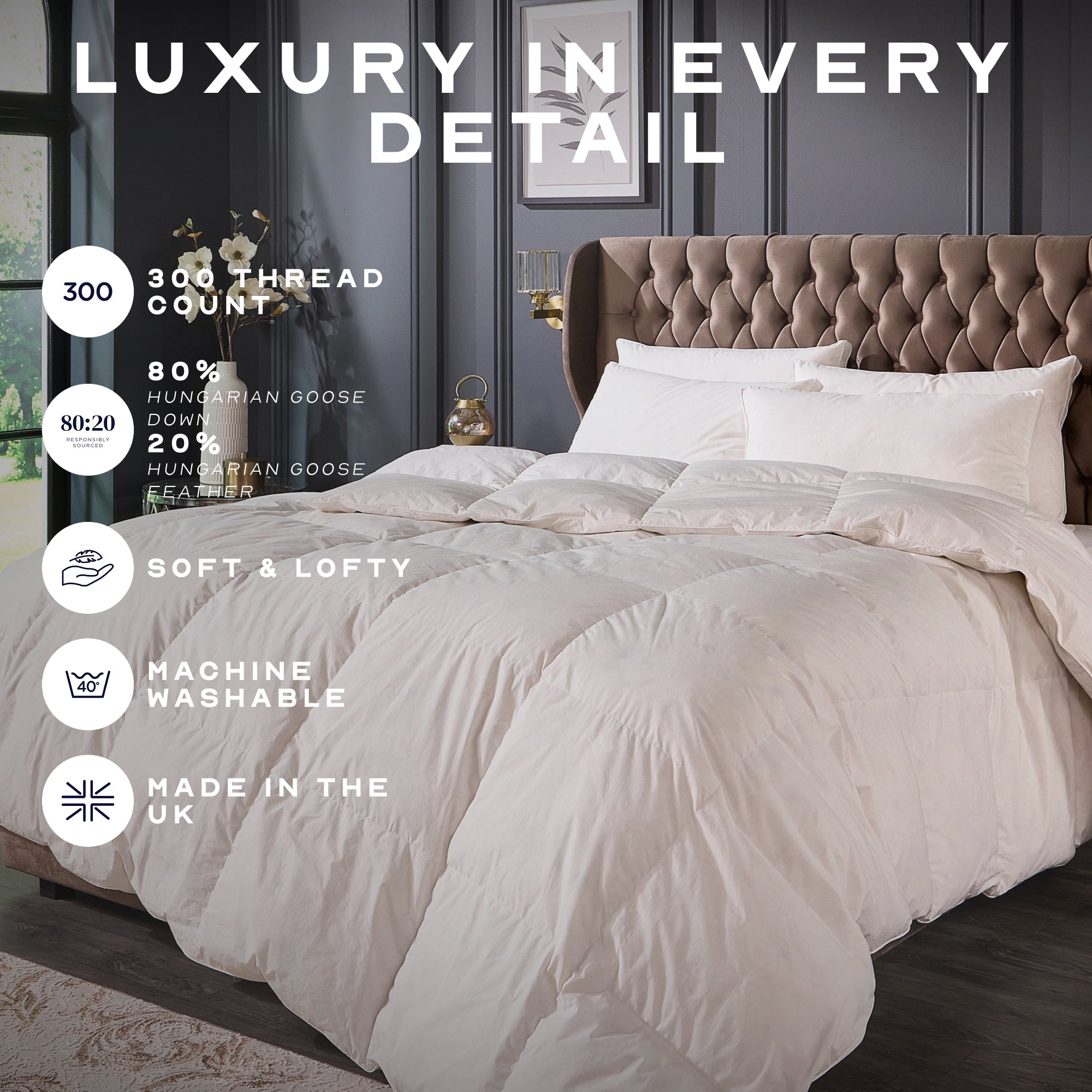 Sumptuous Hungarian Goose Down Duvet