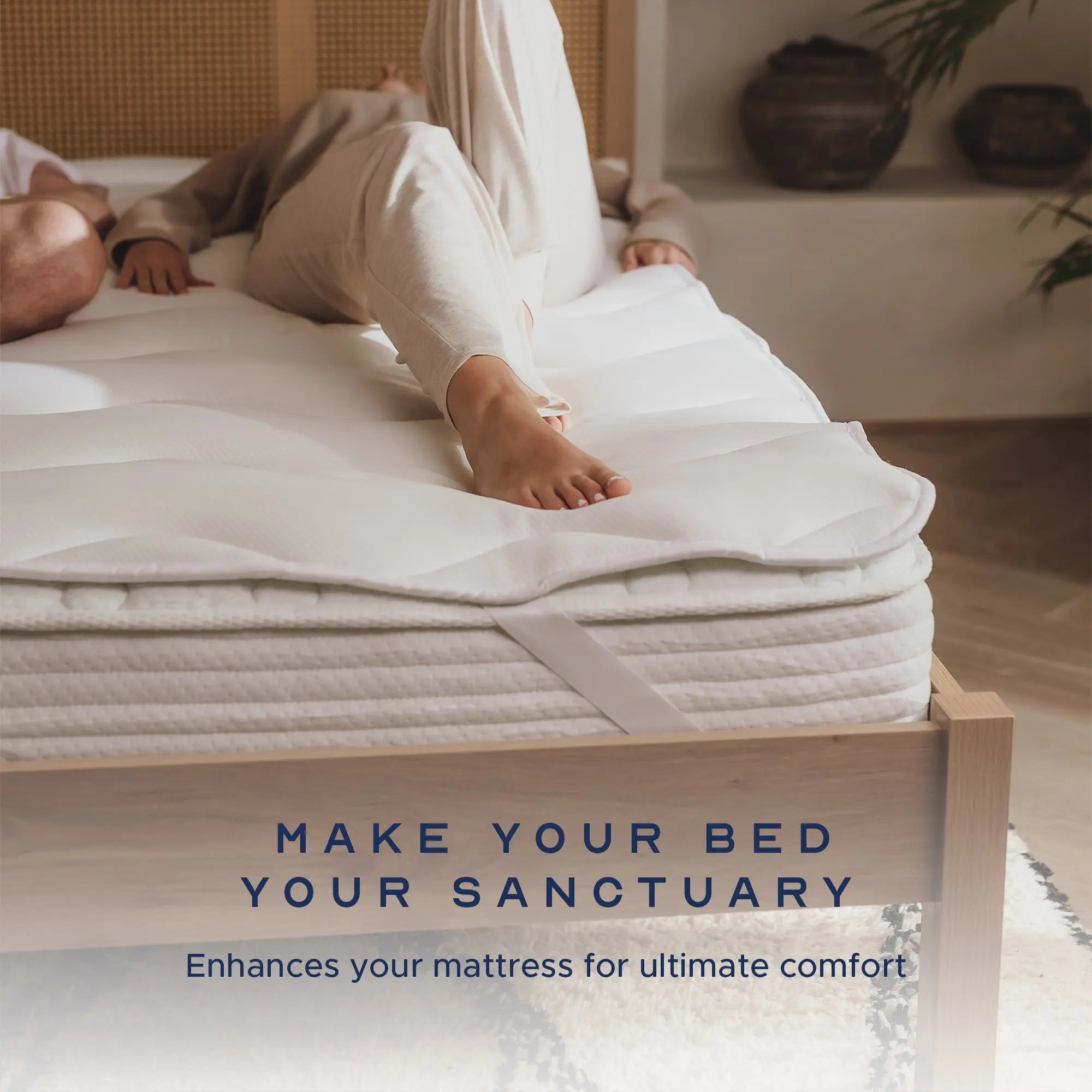 Topper Single Knitted 2.5cm Mattress Topper for Ultimate Comfort – Snuggledown