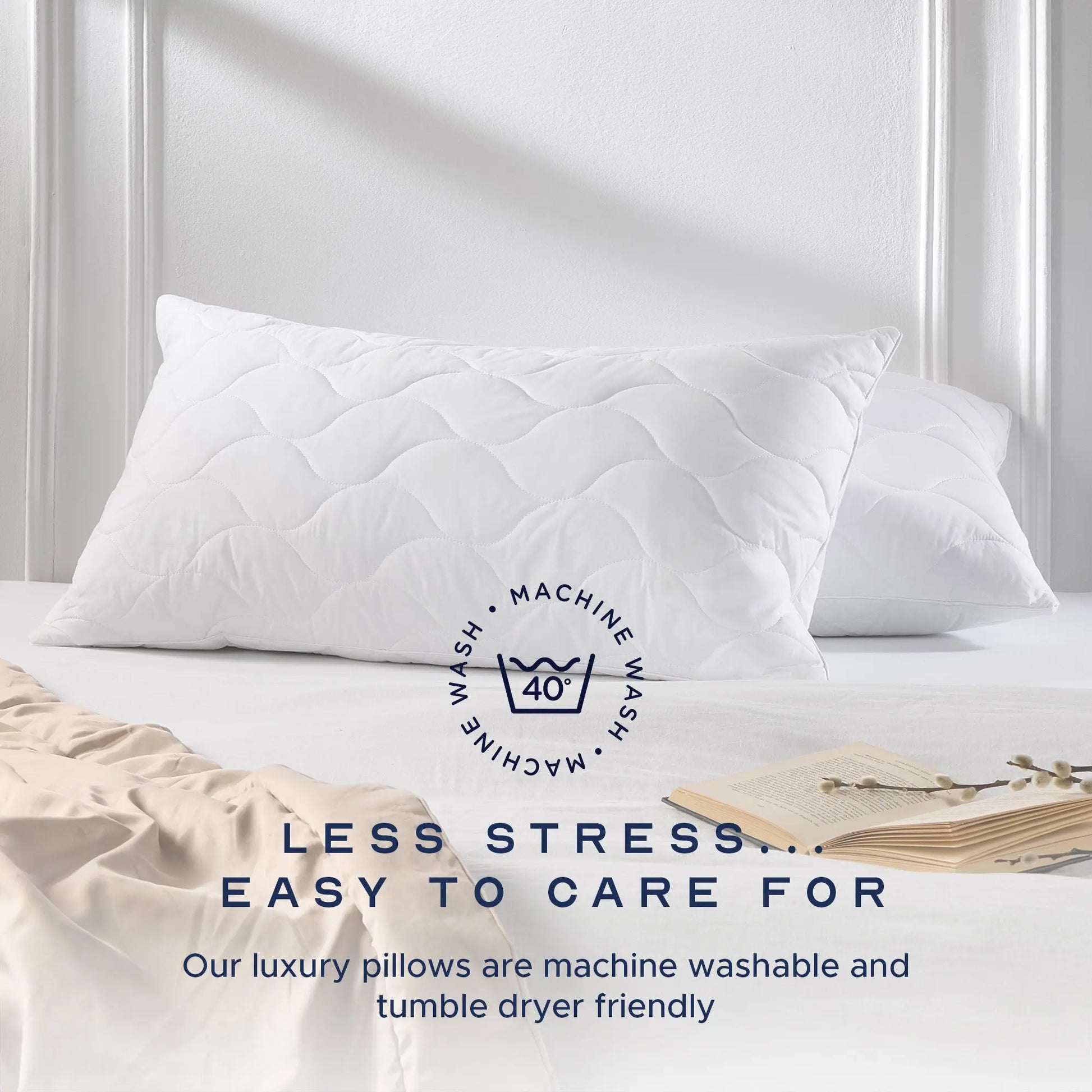 Luxuious Cotton Quilted Pillow Snuggledown