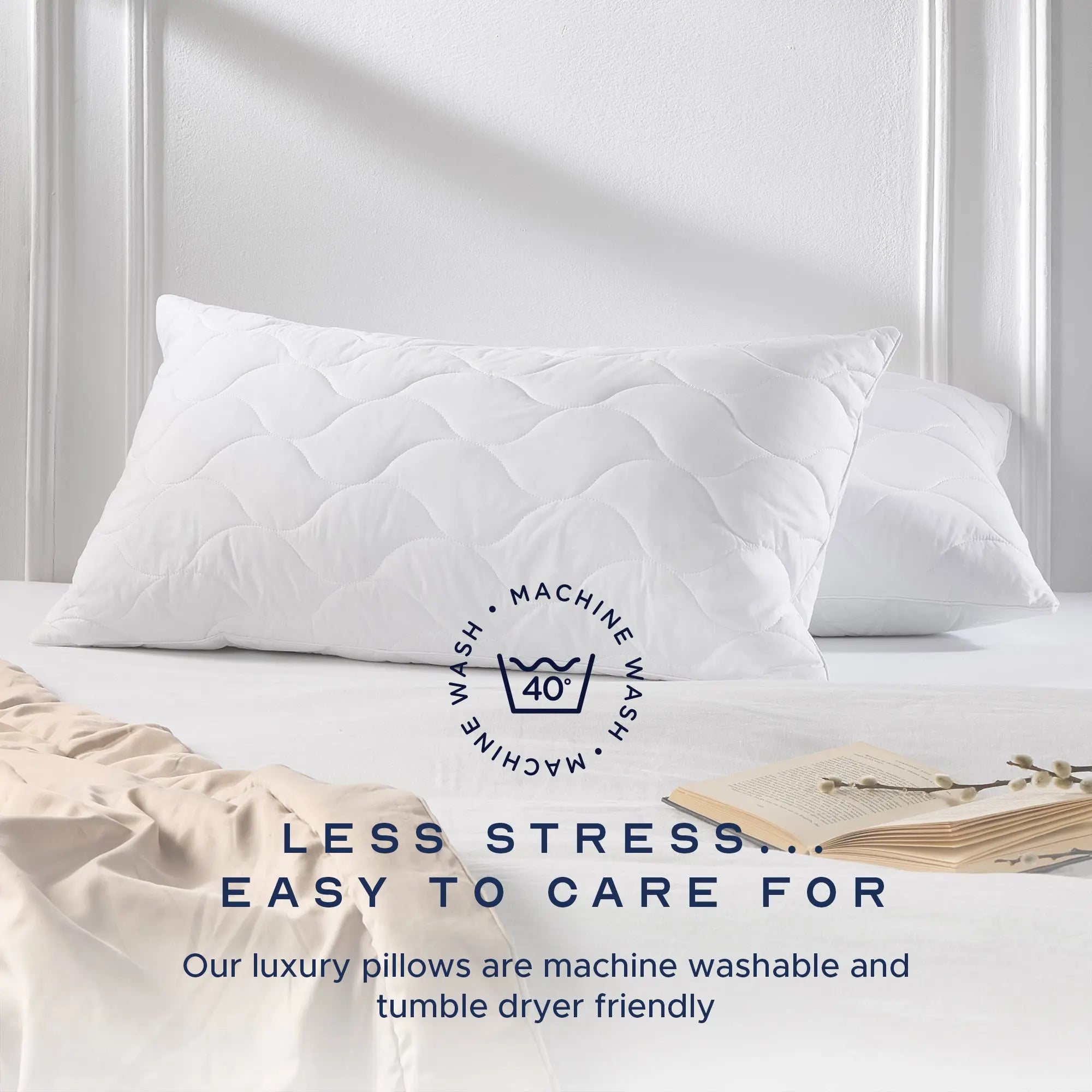 Luxuious Cotton Quilted Pillow Snuggledown