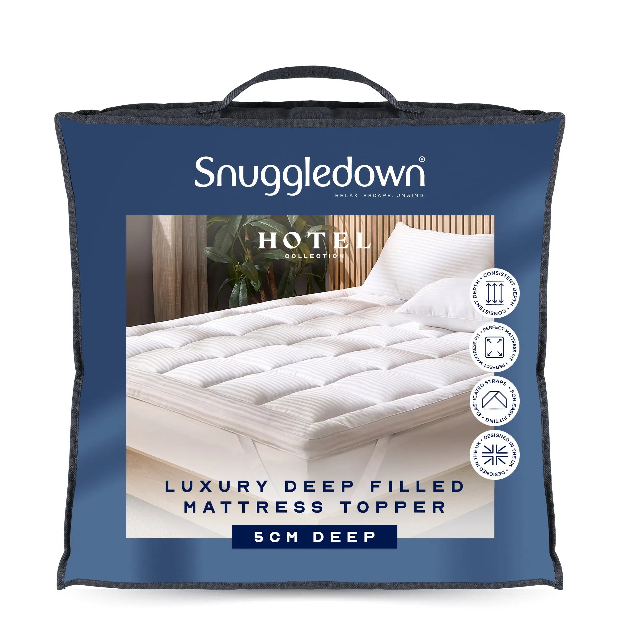 Luxurious Hotel 5cm Mattress Topper Snuggledown